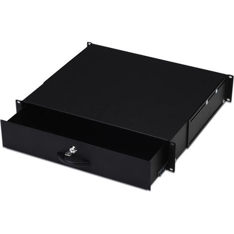 DIGITUS cajón 2U 483mm negro con cerradura