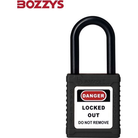 Cadenas De Sécurité - Manille En Nylon 38mm - Pour Verrouillage Loto Industriel - Noir (1/5)