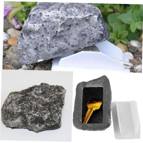 Una finta pietra cela una cassetta portachiavi in ​​un ripostiglio esterno nascosto - AquaForge (1/5)
