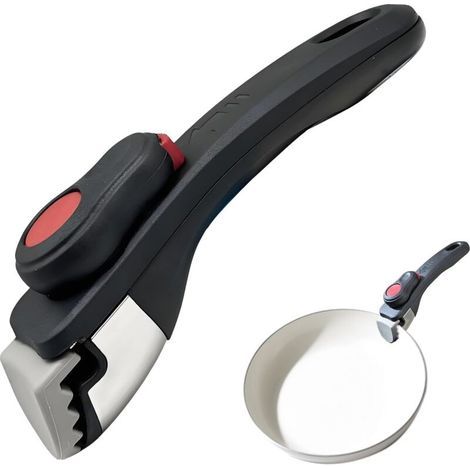 Poignee Casserole Universelle, Poignée Amovible Universelle Pour Poêles Et Casserole Manches Détachables - Manche Verrouillage Et Bouche Denté, Portable Pour Cuisine Restaurant Hôtel