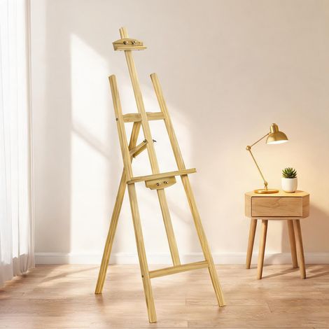 Chevalet de peinture en bois de pin hauteur réglable inclinaison (1/5)