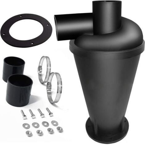 Cyclone séparateur, Filtre de séparation pour aspirateurs, Collecteur de poussière，Élément Séparateur Cyclone (Noir)