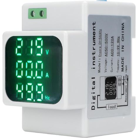 Mètre, AC60–500 V 1–100 A, voltmètre DIN, ampèremètre, multimètre numérique LED, testeur de fréquence (1/5)