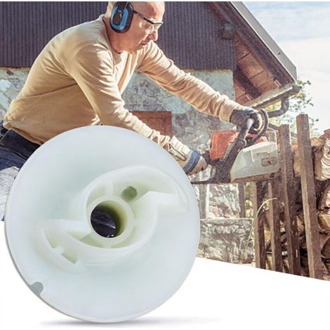 Poulie de Démarreur pour Husqvarna 135 140 435 435E 440 440II Seires Tronçonneuse, Pièces de Rechange Durables Accessoires Poulie de Lanceur à Rappel--