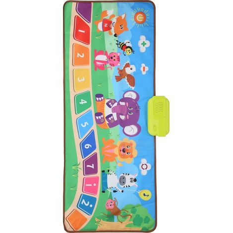 Tapis musical à motifs d'animaux de dessin animé, clavier de piano pour enfants, jouet de sol pour l'éveil musical (1/5)