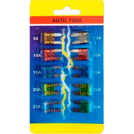 Fusibles mini, blister 10 piezas