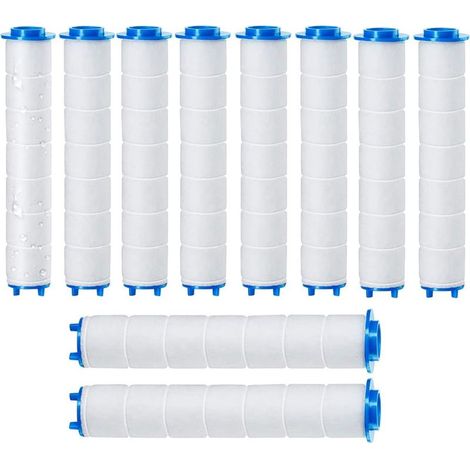10 Stück 9,5 x 2 cm Duschkopffilter, abnehmbarer Duschkopffilter, Umkehrosmose, Chlor- und Fluorid- sowie Partikelfiltration (9,5 x 2 cm) (1/5)
