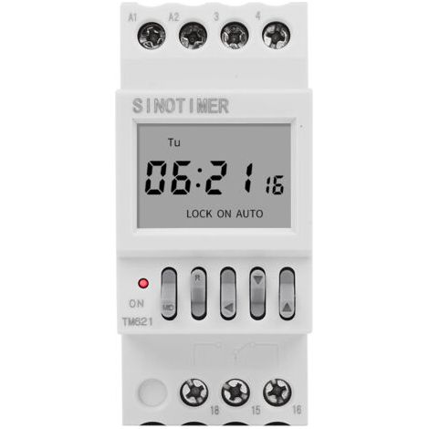 TM621 Horloge digitale modulaire 16 On 16 Off - Gris [220V] (1/4)
