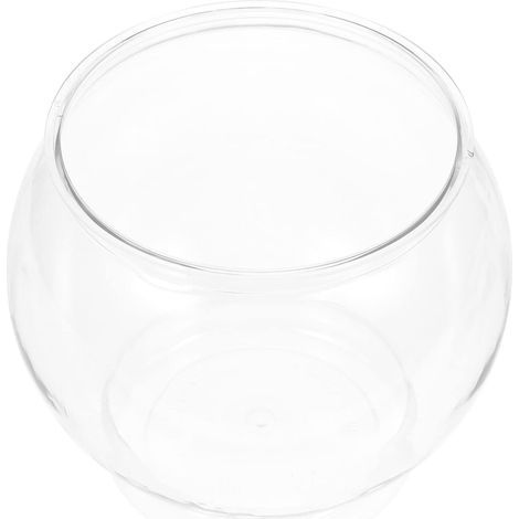 1 Aquarium Rond, Transparent, En Plastique Robuste, Pour Bureau Et Maison (1/5)
