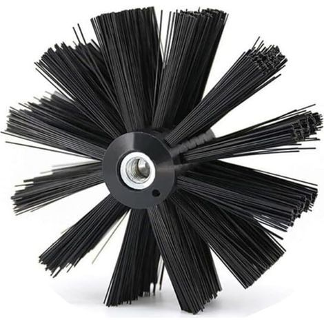 Schornsteinreinigungsbürste, flexible Nylonborstenbürste, Ersatzkopf für Küche, Kamin, Schornsteinrohr (150 mm) (1/5)