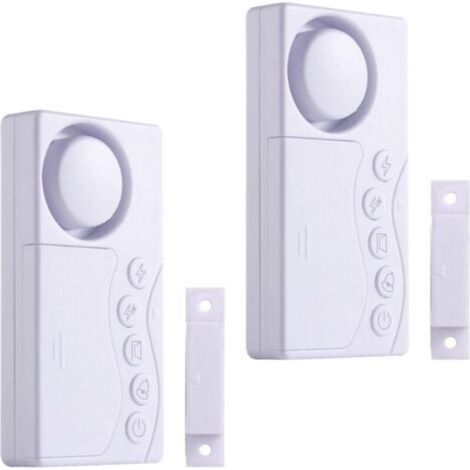 2pcs alarmes de Porte de congélateur Lorsque la Gauche est Ouverte, 108 DB Alarme de sécurité de fenêtre de 3/15/30/60s Alarme de réfrigérateur sans Fil (1/5)