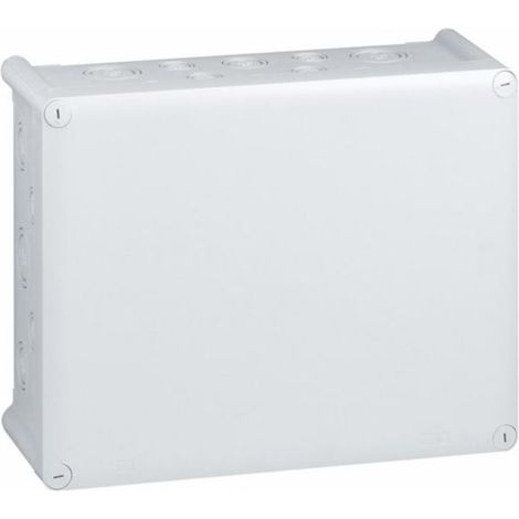Boîte de dérivation rectangulaire pour presse-étoupe Plexo dimensions 310x240x124mm - gris RAL7035 - LEGRAND