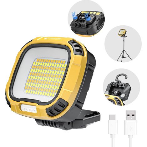 Work Light, 4000 LM LED Inspection Light Rechargeable Portable Magnetic Waterproof With 14 Light Modes For Car Garage Camping Emergency, Work-Light-Inspection-Lighting (1/5)
