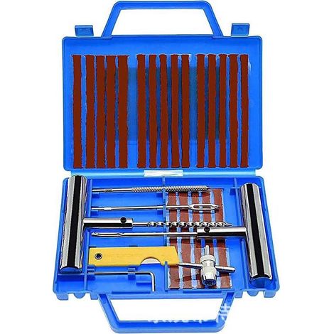 28pcs Kits de réparation de pneus, Outils de réparation de pneus Lourds et Ensembles de réparation de pneus pour Voitures, Motos, camions, VTT, tracteurs (1/4)