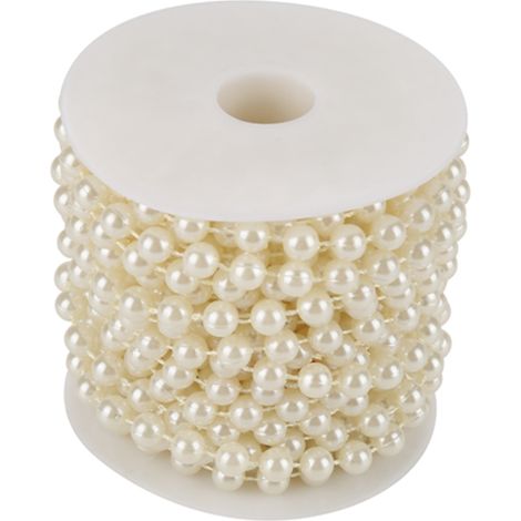 10 m/rouleau de fil à broyer pour perles, guirlande de perles, décoration de mariage à faire soi-même, 8 mm (beige) (1/5)