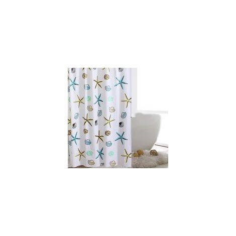 Rideau de Douche Résistant à Moisissure pour Salle de Bain , Extra Long Rideaux de Douche Bleu, PEVA Rideau Salle de Bain, 200 cm Hauteur, 180x200 cm (1/5)