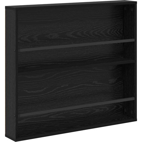 Maison Exclusive - Scaffale per riviste Rovere Nero 80 x 12 x 70 cm