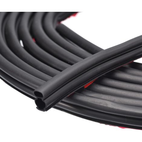 Météo Décapage Porte Joint Bande, 6 Mètres x 10mm x 15mm Autocollant Adhésif Caoutchouc Joint Bande pour 12-14mm Espace, pour Fenêtre et Porte Insonor (1/5)