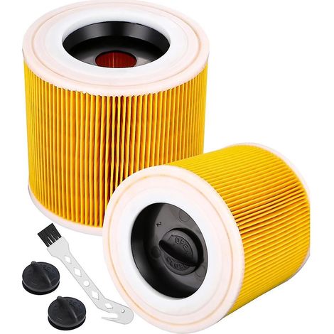 Lot de 2 filtres pour aspirateur WD3 Premium, WD2, WD3, WD1, MV3, MV2 et WD 3 P. Kit d'extension contre les fines particules. (1/5)
