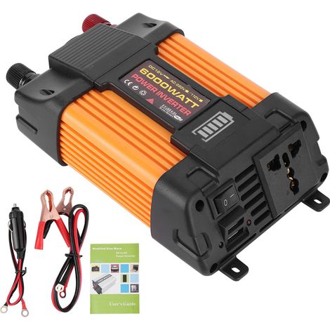 Kfz-Wechselrichter 600W Modifizierter Sinus-Leistungswandler Dual-USB-Ladegerät Transformator DC12V AC220V (1/5)