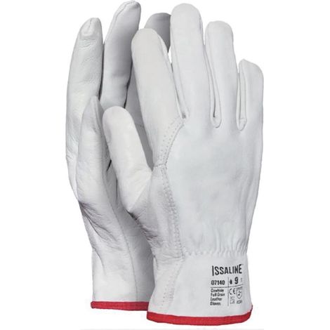 STARTER guante industrial piel blanca 7 r-7140 , Guante industrial de piel blanca R-7140 – Talla 7, un guante de protección diseñado para trabajos exigentes que requieren resistenc
