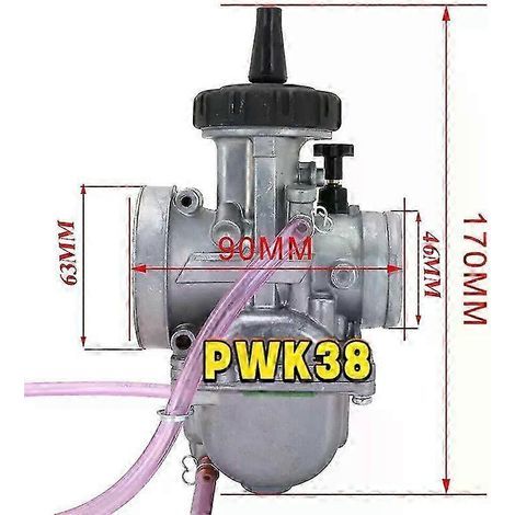 Carburateur Keihin PWK 35 mm et 38 mm compatible avec moteurs 2T et 4T, motos, scooters, UTV et quads. (1/5)