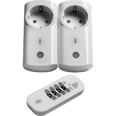 Intertechno Funk-Steckdosen IT2P-2300 mit Handsender Smart Home 2er Set