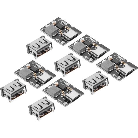 5 Pièces Module de Charge Décharge 5V 2A Entrée Type C Charge Rapide Stable Carte de Chargeur pour Batterie Systèmes Domestiques (1/5)