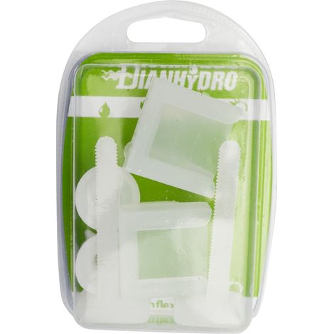 Paar PVC-Sitzstützen mit Blister-Kunststoffschrauben