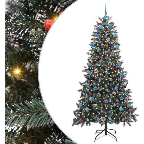 Artificial Christmas Tree with 300 LEDs with Stand Green 210 cm vidaXL