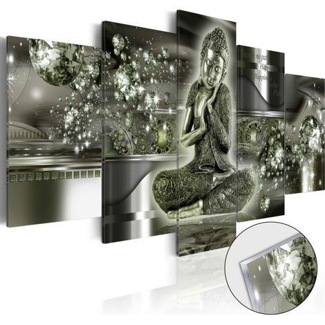 Tableau sur Verre Acrylique "Emerald Buddha" 50 x 100 cm (1/2)