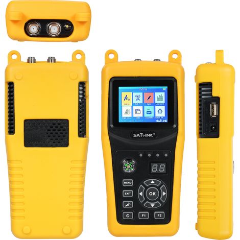 Satlink ST-5032 DVB-S2 Détecteur de signal satellite numérique 950 à 2150 MHz Écran LCD TFT 2,4 pouces Force avec boussole Appareil de mesure de camping en plein air (1/5)