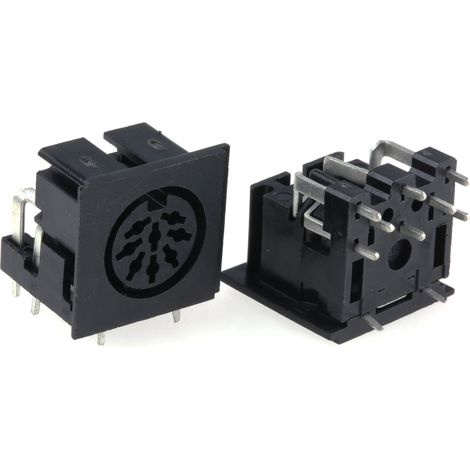 Connecteur DIN RS PRO, 8 contacts, Femelle, Traversant, A souder ( Prix pour Paquet de 5 )