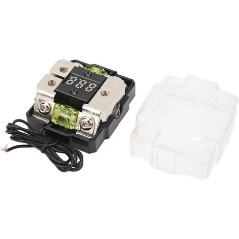 Boîtier de fusible audio auto 4GA entrée 4GA sortie 100A affichage numérique bloc de distribution stéréo pour voiture bateau yacht camping-car (1/5)