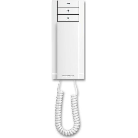 Busch-Jaeger Telefono Interno Moderno Bianco con 3 Pulsanti da Parete