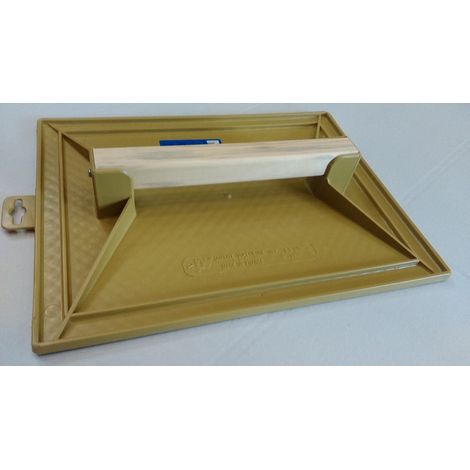 Taloche ABS jaune 1er choix manche bois Rect 35x27 VINMER - 051308