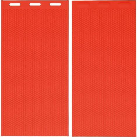 2 pièces 5.4mm Silicone cire d'abeille moule cire d'abeille fond de teint presse moule apiculture fournitures 44x28cm rouge (1/5)