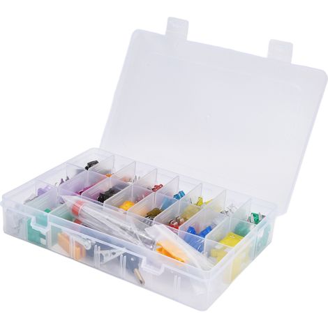 Kit 306 fusibles de voiture assortis, type lame, aluminium 2-35A M S avec testeur de circuit (1/5)