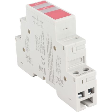 Voltmètre sur rail DIN DC 11V-310V avec afficheur LCD numérique pour montage rail DIN (1/5)