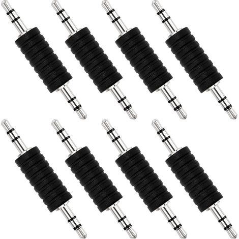 Lot de 8 adaptateurs stéréo jack 3,5 mm, adaptateur audio jack 3 broches pour casque vers Bluetooth (1/5)