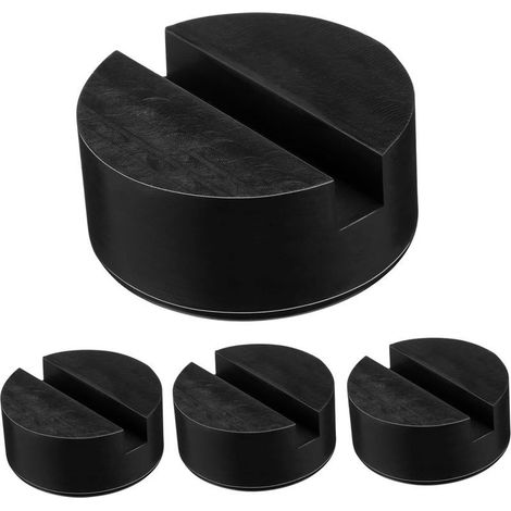4 Pièces Coussinets Support Cric Voiture Caoutchouc Lot de Antidérapants et Résistants pour Cric Pneumatique et Levage Protection Sol pour Atelier et Chantier (1/5)