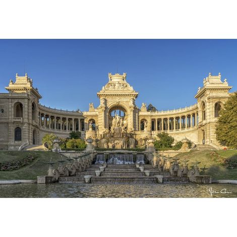 Tableau sur toile fontaine Longchamp 30x45 cm - Impression sur Toile Murale Décorative - Image imprimée en HD sur Toile - Toile sur Châssis en Bois FSC - Fabriqué en France (1/5)