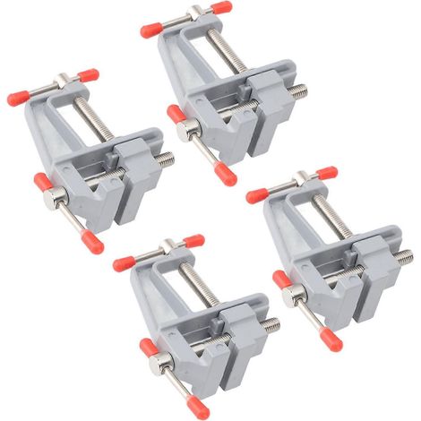 Mini étaux d'établi portables (lot de 4), en alliage d'aluminium, adaptés aux travaux manuels. (1/5)