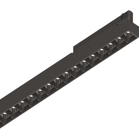 Proiettore Lineare Display Metallo Nero Led A Vista 14W 3000K Luce Calda