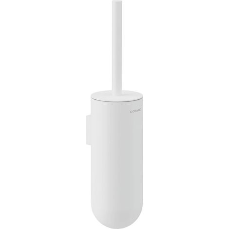 Cosmic Geyser porte-balayette brosse wc porte balai blanc mat murale avec adhésif ou à visser