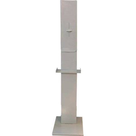 Piantana porta dispenser in acciaio verniciato piantana porta dispenser h1400mm con porta estintore h140 l33 p33