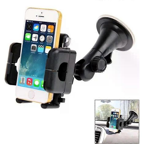 Support de voiture et de bureau à ventouse rotative à 360° pour smartphones (1/5)