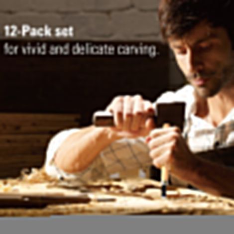 12 pièces Ciseaux à Bois Professionnels pour Sculpture Détailée, Outils de Menuiserie Manuels et DIY (1/5)