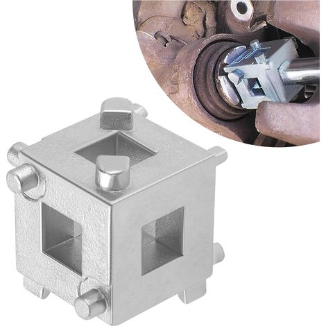 Herramienta compresora para pinza de freno Cube, herramienta de acero para pinza de freno, accesorio universal para coche, adaptador de pistón de freno para destornillador cuadrado de 3/8"