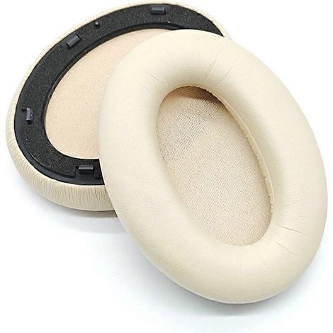 Coussinets de rechange pour casque EDIFIER MT6 - Coussinets en mousse confortables, isolation phonique, ajustement confortable, beige-jaune (1/5)
